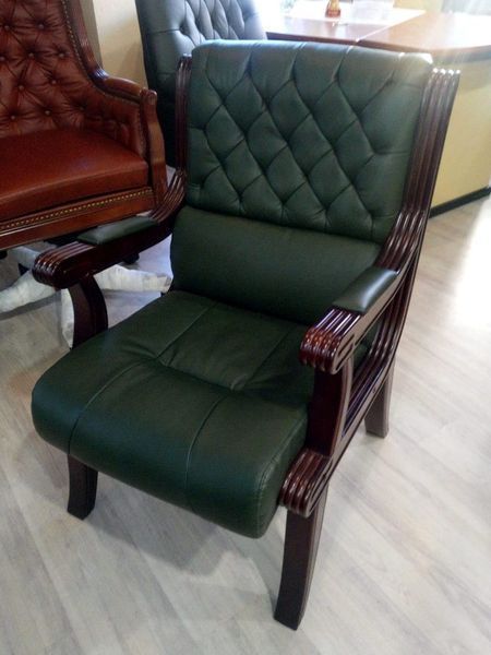 Крісло конференційне Сорренто (Sorrento) Шкіра Зелена 300138-1 фото