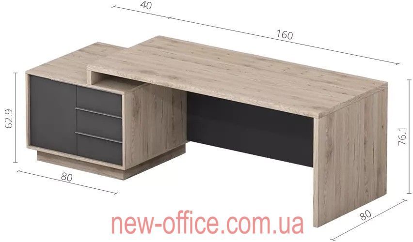 Стіл Промо Топ Менеджер 33-21S (36 мм) (2000*800*Н761) 800307 фото