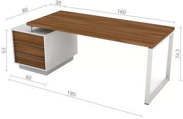 Стіл Промо Топ Менеджер Q33-4 (18 мм) (1900*800*Н743) 800308 фото