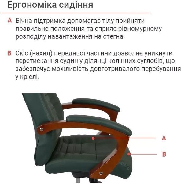 Крісло Атлант (Atlant) EX MB Шкіра зелена 2297 фото