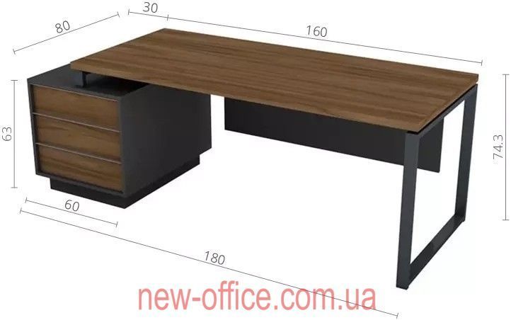 Стіл Промо Топ Менеджер Q33-10 (18 мм) (1900*800*Н743) 800309 фото