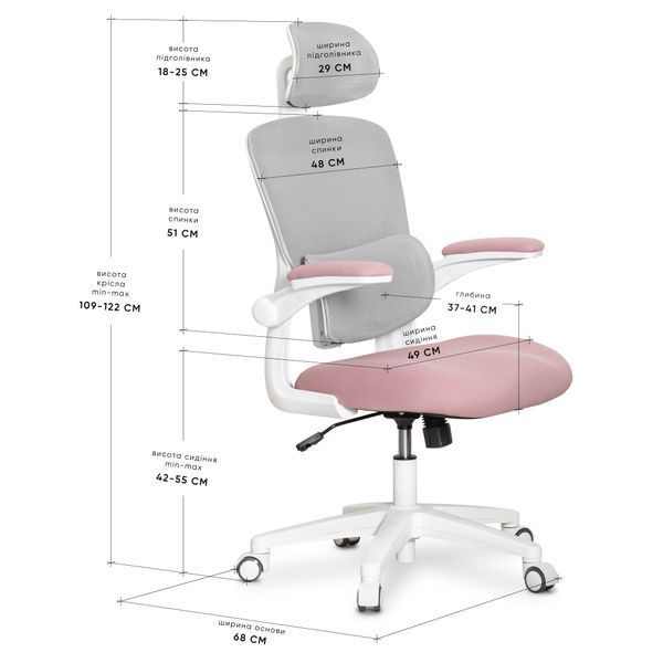 Крісло дитяче Mealux Junior Т1 Pink Сітка-Тканина Рожева 600132 HF-T1 F/DP фото Крісло дитяче Mealux Junior Т1 Pink Сітка-Тканина Рожева 600132 HF-T1 F/DP фото