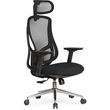 Крісло Mealux Flow Fabric Black (HF-B30 F/B) Сітка-Тканина Чорна 600206 фото