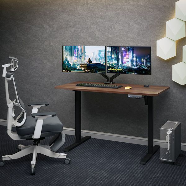 Стіл з електрорегулюванням висоти Mealux PowerDesk Energy (1200*600) Walnut   600202 EVO-201 Energy Walnut/B фото