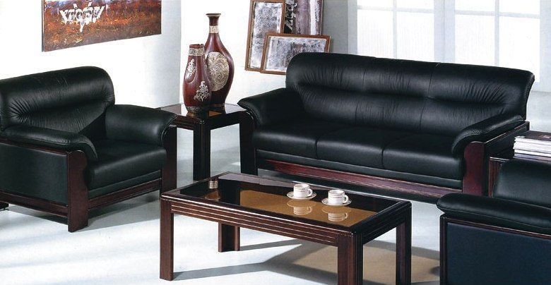 Крісло офісне Елегант (Elegant) 1S (850х800хН810) Шкіра чорна 1776 фото