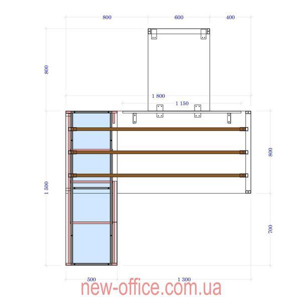 Стіл Промо Топ Менеджер Q33-10 (18 мм) (1600*2300*Н743) 800322 фото