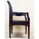 Кресло кожаное Версаль EX CF DA черное