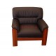 Кресло кожаное ELEGANT-1S черный (850х800хН810)