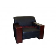 Кресло кожаное FAVORITE-1S черный (870х850хН810)