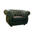 Кресло кожаное COSMO-1S зеленый (1150х920хН750)