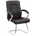 Крісло конференційне Атлант CF (Atlant) Chrome Екошкіра чорна 