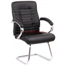Крісло конференційне Атлант CF (Atlant) Chrome Екошкіра чорна 