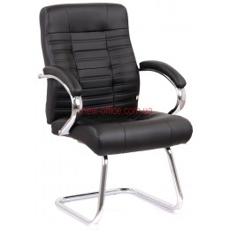 Крісло конференційне Атлант CF (Atlant) Chrome Екошкіра чорна 
