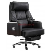 Крісло ВІП Осавул (Osavul) Black, Релакс, Шкіра натуральна чорна