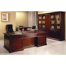 Кабінет Класика ВІП (Klasyka VIP) YDK-3050/2 Горіх лісний Шкіра чорна