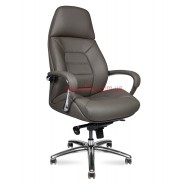 Крісло керівника VIP F181 Шкіра люкс натуральна сіра