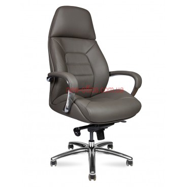 Крісло керівника VIP F181 Шкіра люкс натуральна сіра