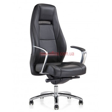 Крісло керівника VIP F161 Шкіра люкс чорна