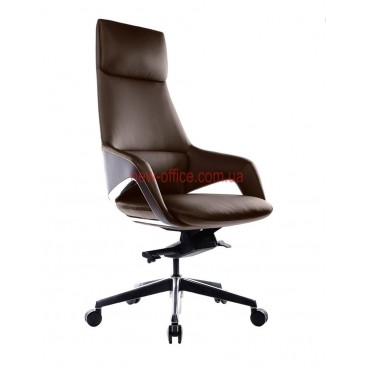 Крісло керівника VIP FK005, Synchro, Шкіра люкс темно-коричнева