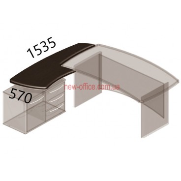 Крило бокове Альянс МДФ 21/107 (570*1535*Н760)