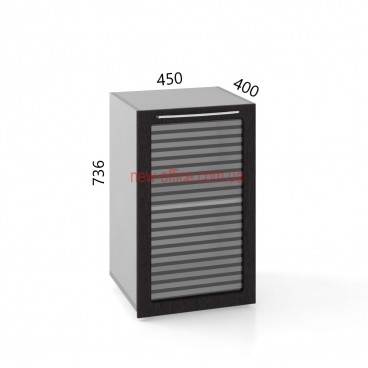 Пенал зі склом низький Альянс МДФ 21/129 (450*400*Н736)