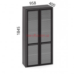 Шафа зі склом Альянс МДФ 21/141 (958*400*Н1845) з обрамленням