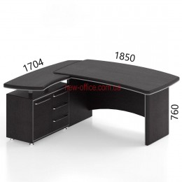 Стіл керівника кутовий Альянс МДФ 21/2AL (1850*1704*Н760) Венге