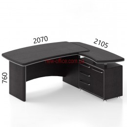 Стіл керівника кутовий Альянс МДФ 21/02AL (2070*2105*Н760)