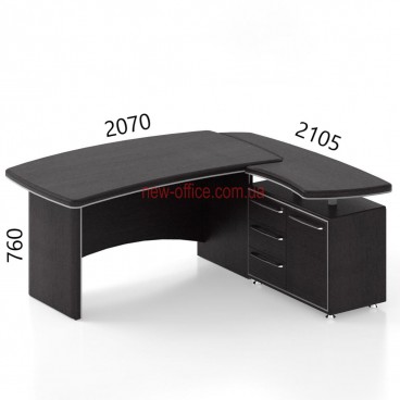 Стіл керівника кутовий Альянс МДФ 21/02AL (2070*2105*Н760)