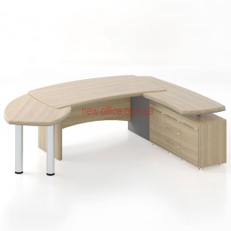 Стіл керівника з приставкою Альянс МДФ 21/5AL (2787*2091*Н760)