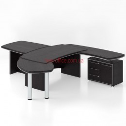 Стіл керівника з брифінг приставкою Альянс МДФ 21/6AL (2900*3100*Н760)