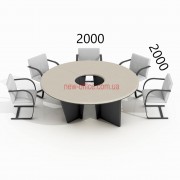 Конференц стіл Гранд МДФ 24/402 (2000*2000*H760)