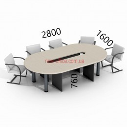 Конференц стіл Гранд МДФ 24/403 (2800*1600*H760)