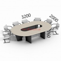 Конференц стіл Гранд МДФ 24/404 (3200*2000*H760)