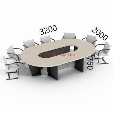 Конференц стіл Гранд МДФ 24/404 (3200*2000*H760)