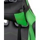 Крісло ЕкстрімРейс (ExtremeRace) Black/Green Екошкіра чорна/зелена