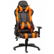 Крісло ЕкстрімРейс (ExtremeRace) Black/Orange Екошкіра чорна/оранж